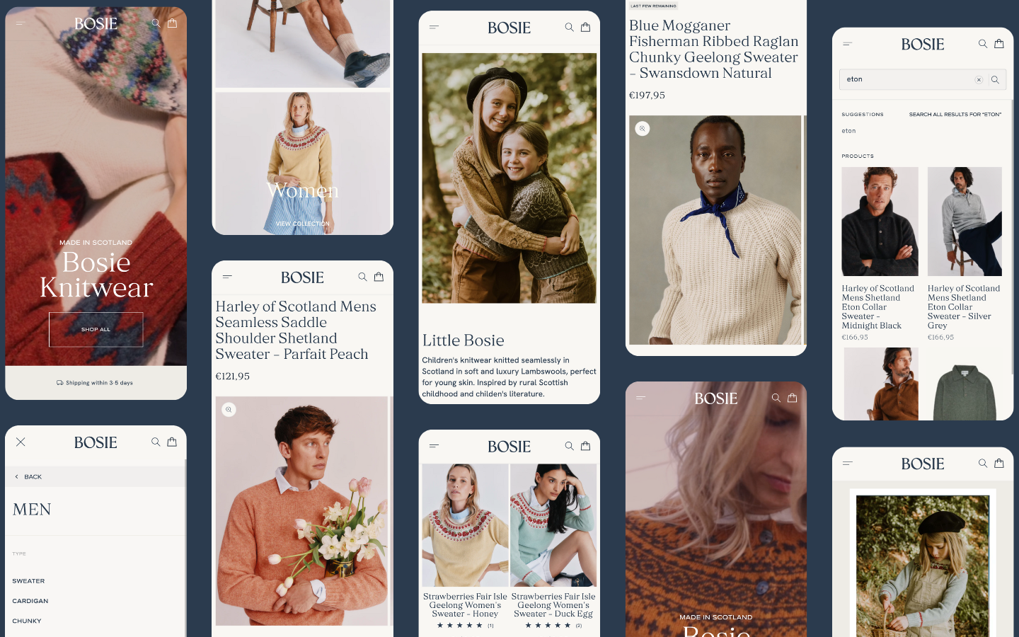 Bosie Case Study Images Mobile Shopify Design
