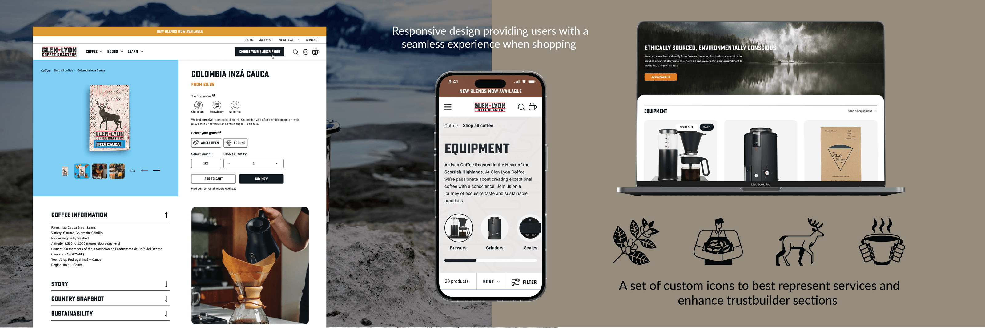 Case study image for Glen lyon Coffee - Uncover Commerce